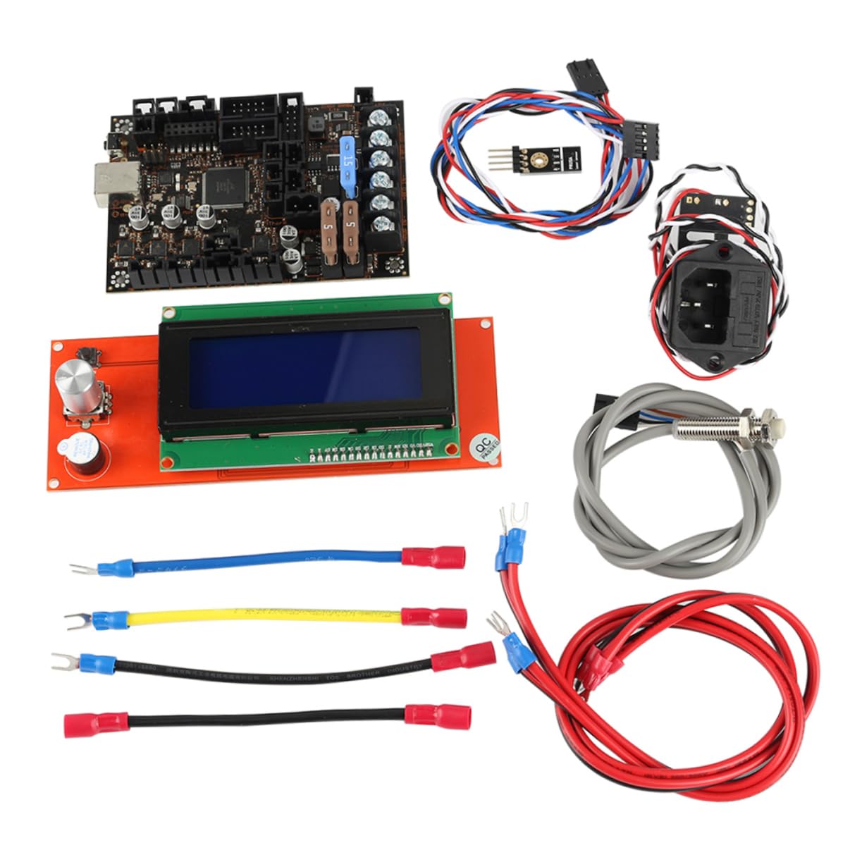 FUNOMOCYA Mother Board Accessories for hud smoothieware Controller Board 3D Printer Replacement Parts 3D Printer LCD Screen Graphic 3D Printer Board LCD Screen Controller Power Supply v2