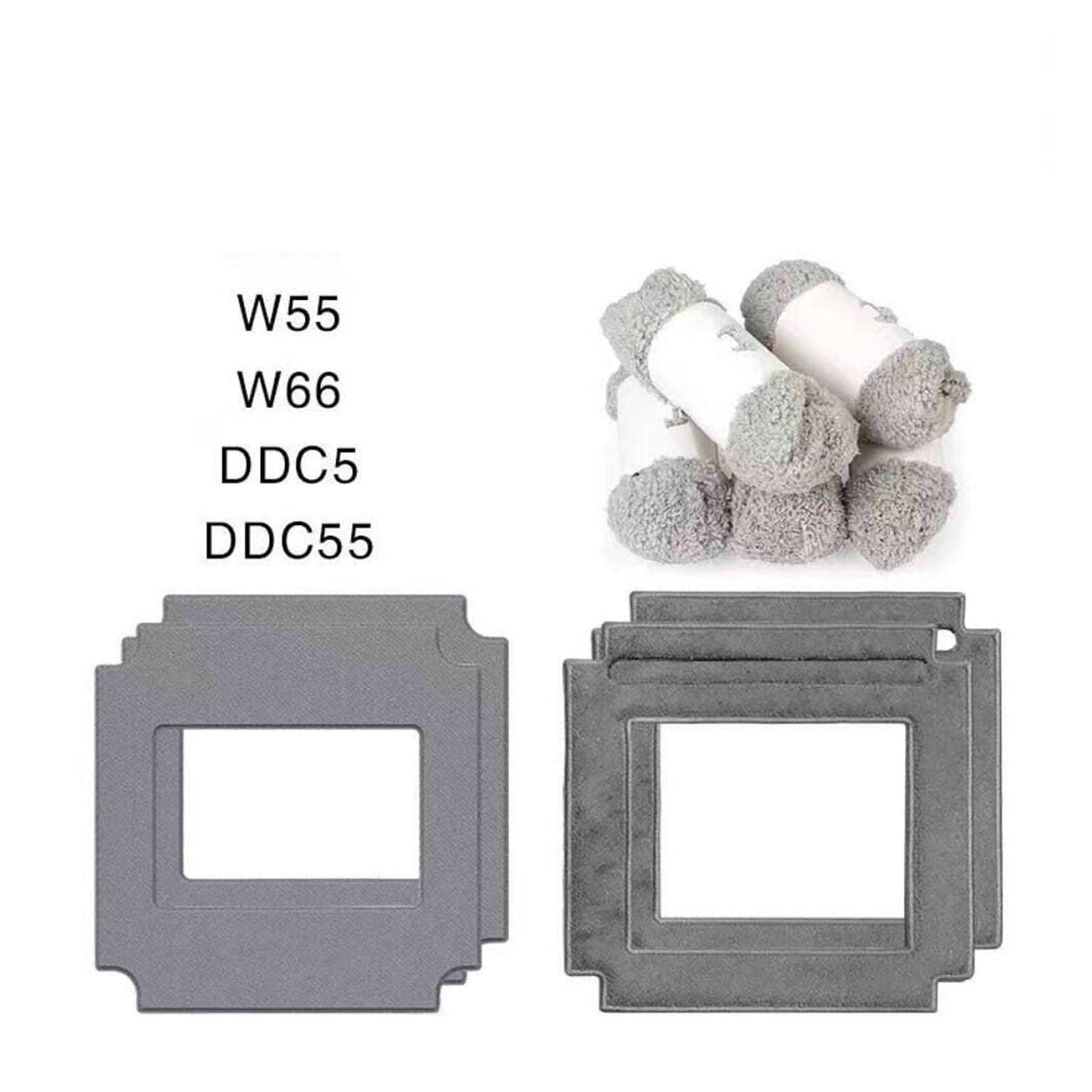 Panno Lavavetri for Robot Lavavetri, Compatibile Con HUTT, W55 W66 DDC5 DDC55 Stracci Di Ricambio Kit Di Pezzi Di Ricambio | W55 Mop 6pcs