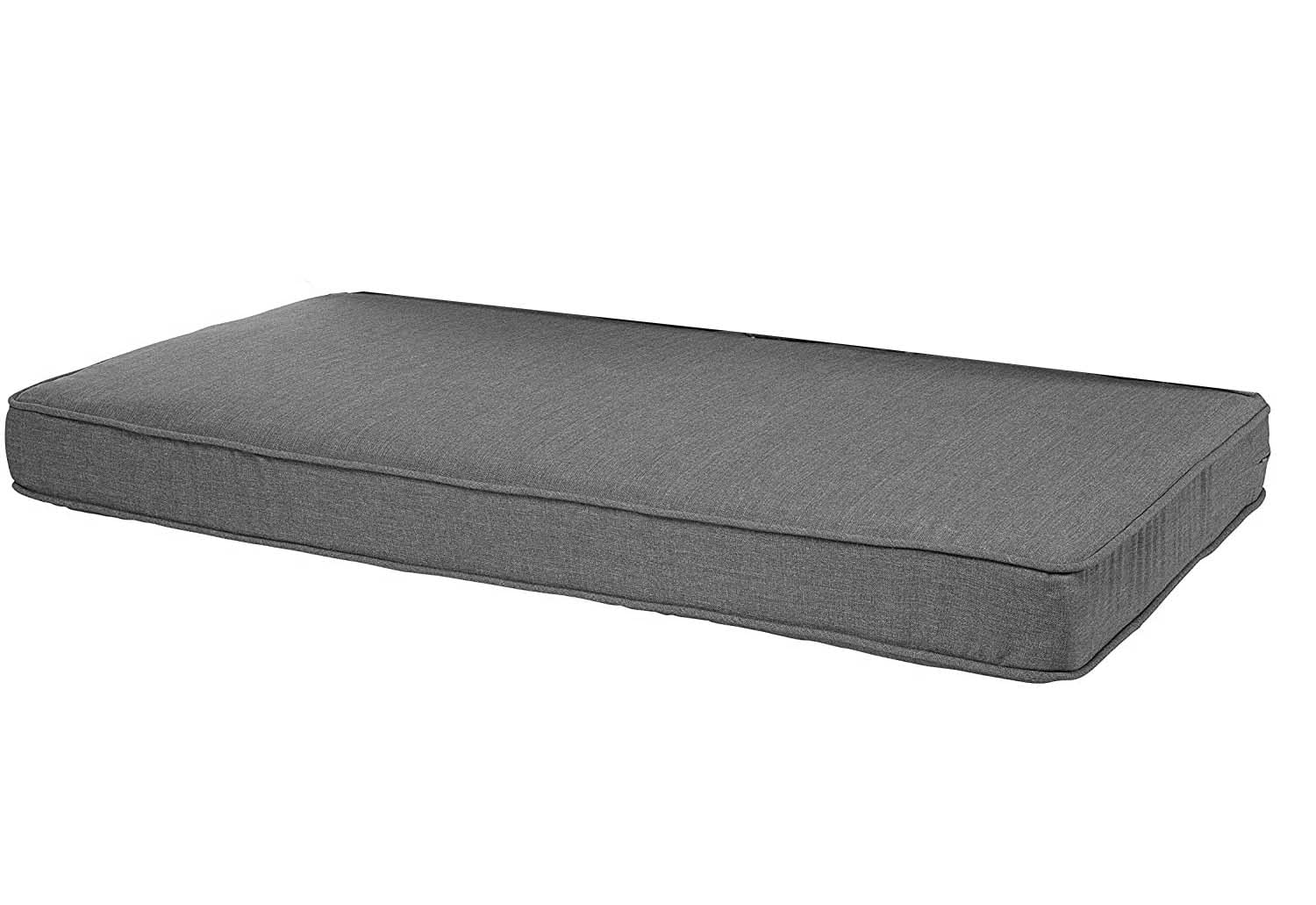 Coussin de banc imperméable écru avec passepoil pour assise de jardin 2 à 4 places