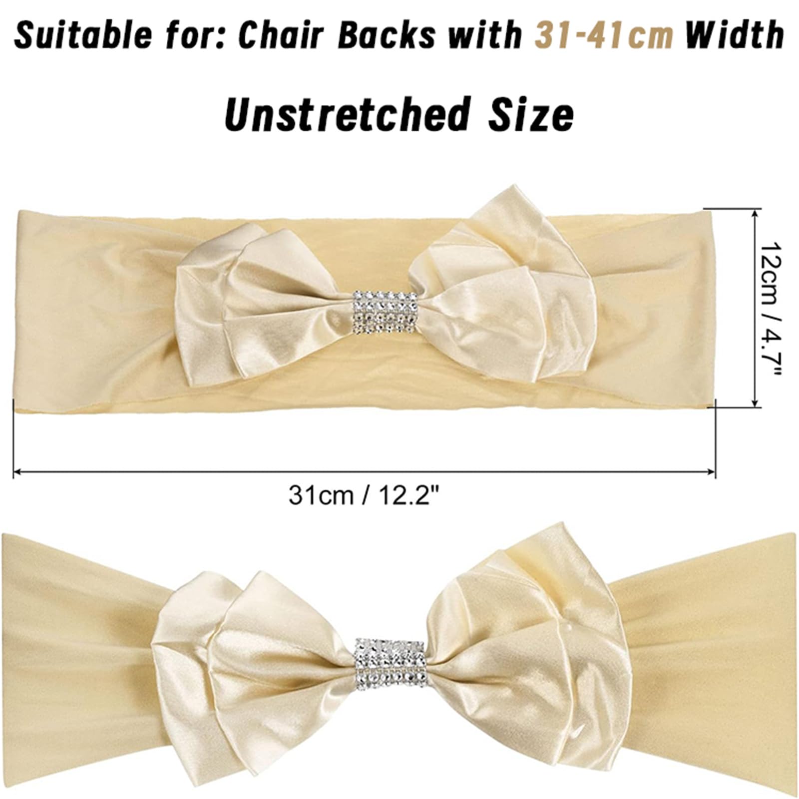 Highdi Spandex Stuhl Schärpen, Stretch Stuhlbänder Schleifen Elastische Weich Stuhlschärpen für Party Bankett Hotel Hochzeit Stühle Dekoration (40pc,grün)