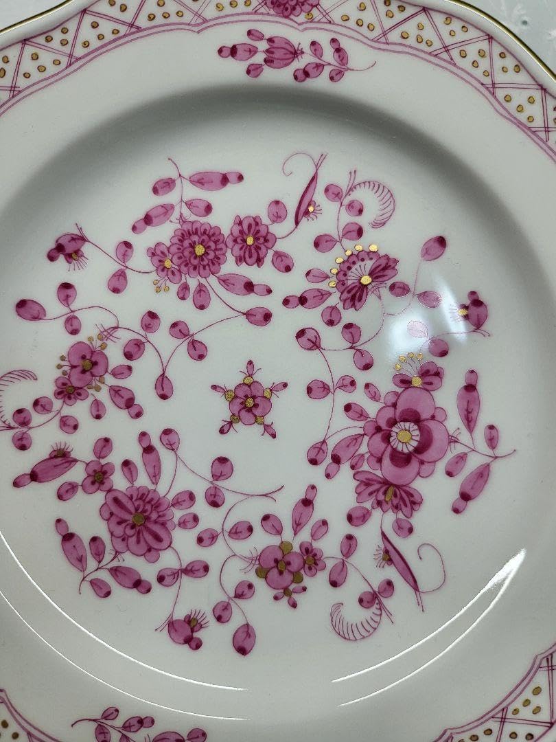 1級品　マイセン　インドの華　リッチピンク　プレート18㎝【美品】 マイセン プレート ○ インドの華 プレート リッチピンク 透かし皿 1枚