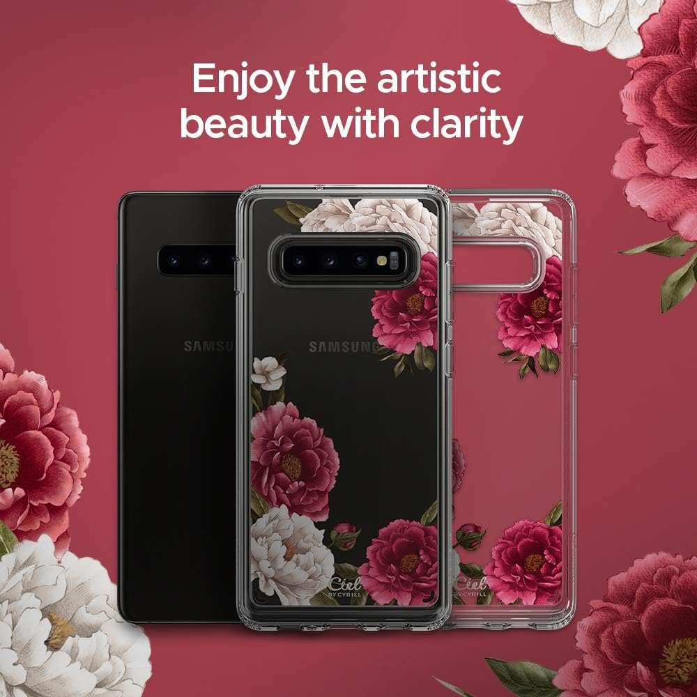 CYRILL Ciel [Cecile Collection] Designed for Samsung Galaxy S10 Case (2019) - Red Floral