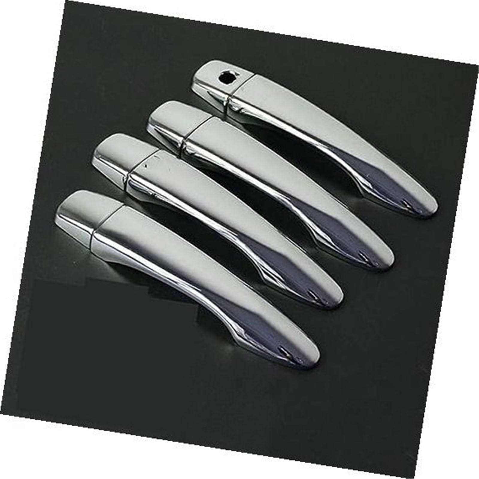 Jodriva , for Nissan, for X-Trail, T32 MK3 2014-2020 X Trail, for Xtrail, Gloss Chrome Car Door Handle Cover Car Door Handle Cover(Silver No Button)