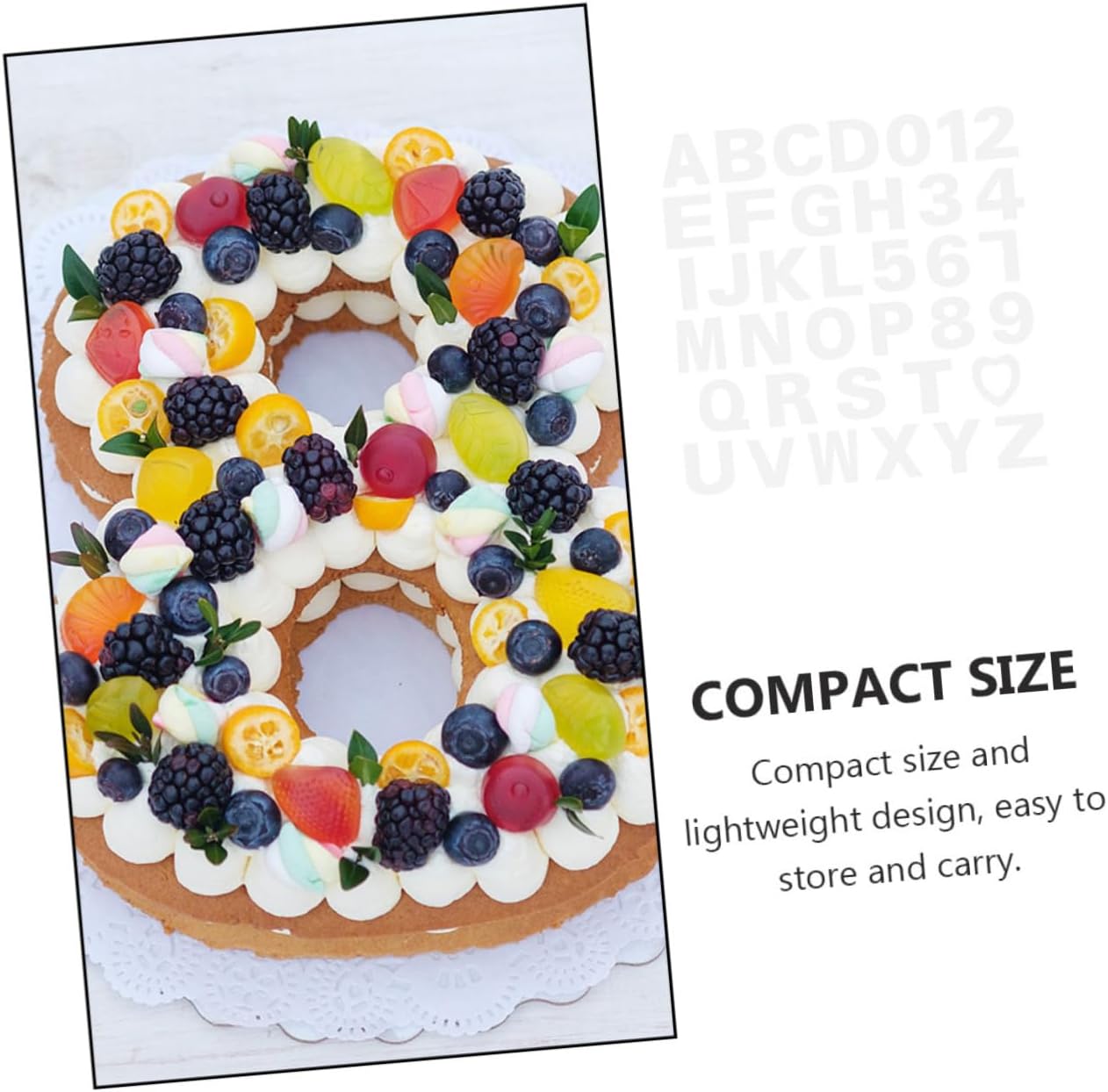 37pcs DIY Baking Cake Molds Number Stencils Heart Shape Alphabet Templates Safe to Clean Store