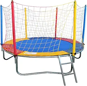 Cama elástica 2,44 mt colorida e completa suporte de peso 160 kg