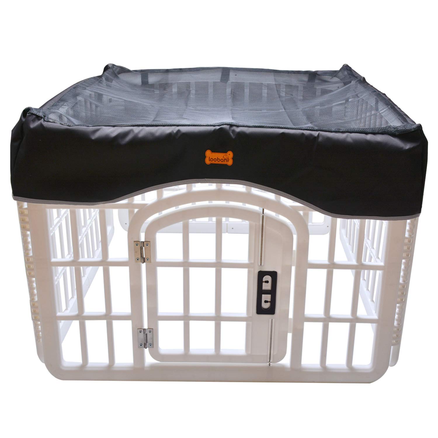 LOOBANI Pet Playpen Mesh Fabric Top Cover, Dog Playpen Cover Provide