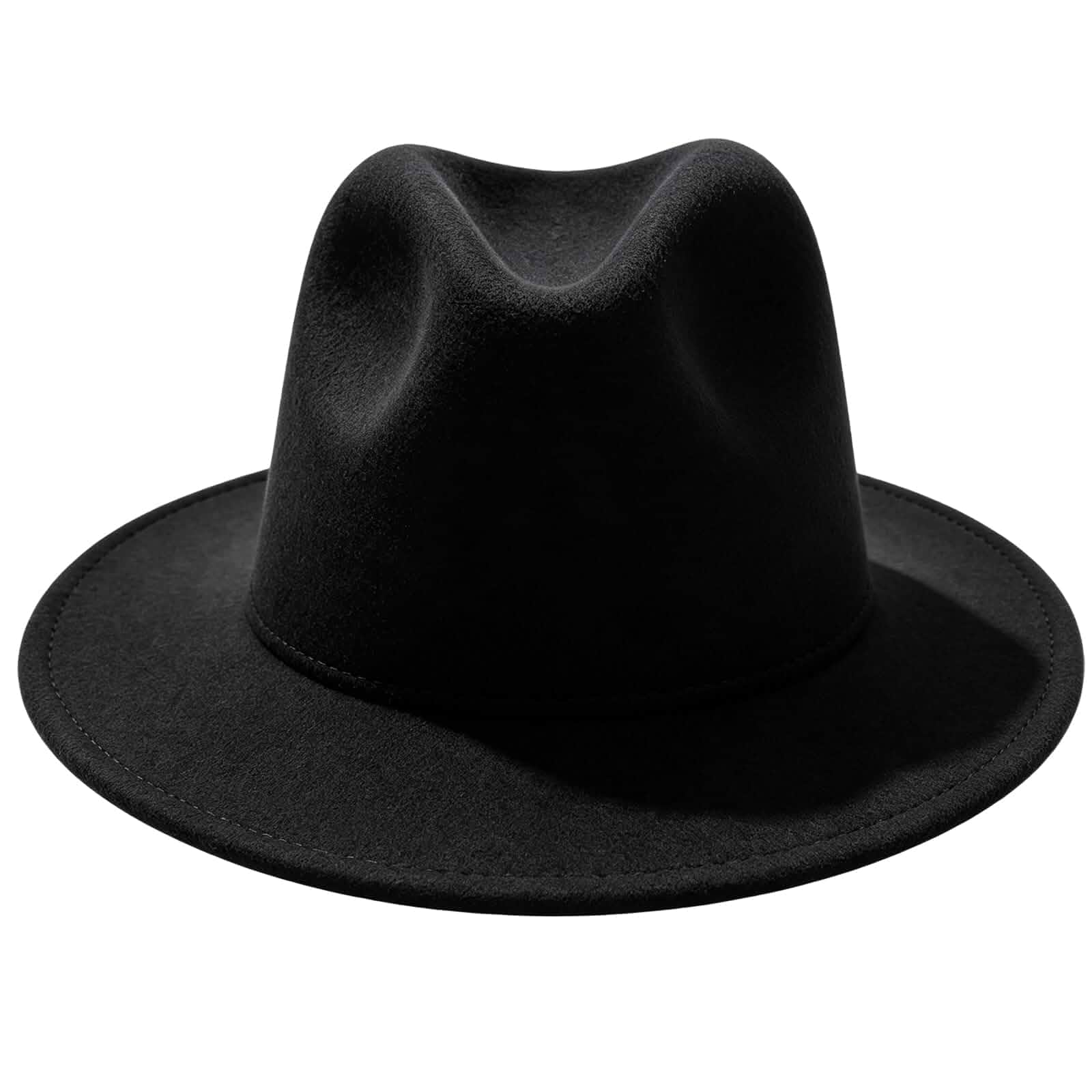 Wide Brim Fedora Hat Unisex Jazz Panama Derby Cap Vintage Fabric Fedora Hats with Lightweight Build; Structured Crown; One Size Fits Most; for Wedding Party Daily Wear