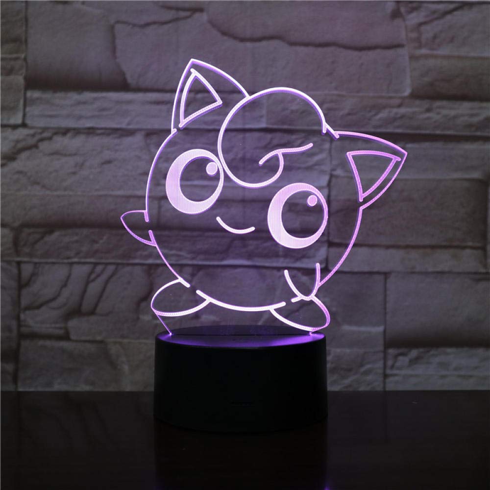 Jigglypuff LED Light USB Touch Sensor Decoration Light Kids Gift Cartoon Game Pokemon Table Lamp Bedroom