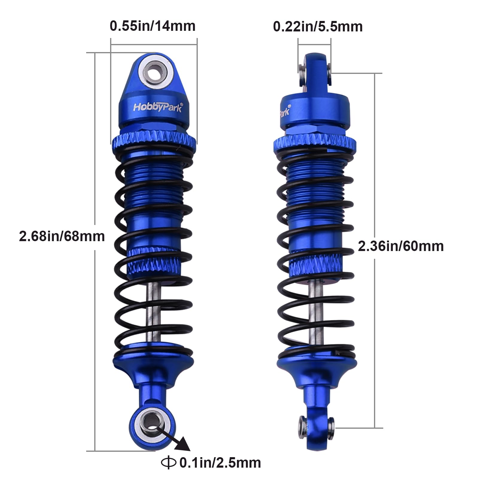 Amazon.com: HobbyPark Aluminum Shocks Absorber Assembled (Front Amazon.com: HobbyPark Aluminum Shocks Absorber Assembled (Front