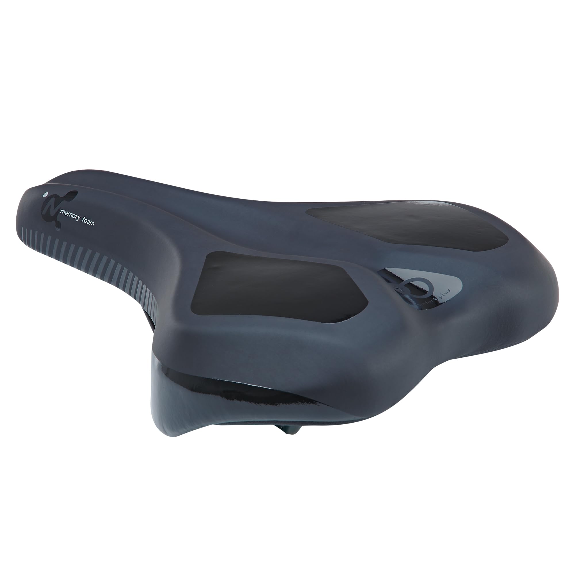 Prophete Touring City Saddle with Memory Foam, Ergonomic & Extra Wide, Lightweight & Comfortable for City and E-Bike, Size 266 x 192 mm, Weight 435 g - Comfortable Bicycle Saddle in Black