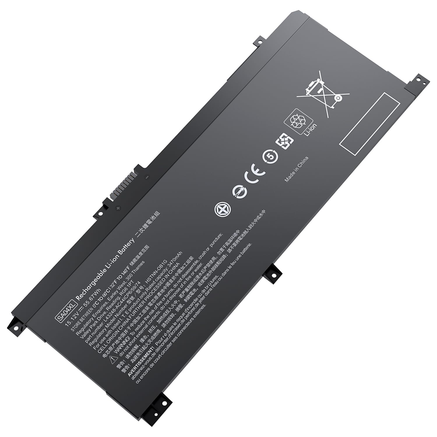 BND SA04XL L43267-005 Laptop Akku Ersatz für HP Envy 15-DR0000 X360 15-DR0010TX Serie Notebook SA04055XL L43248-421 L43248-541 L43248-AC1 L43248-AC1 L43248-AC1 2 15. 12 V, 55,67 Wh, 3470 mAh…