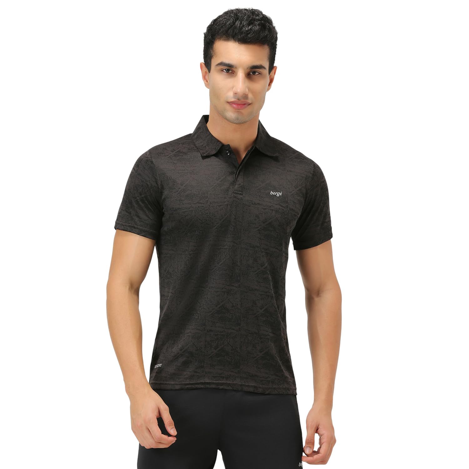 berge' Gym T Shirts for Men Collar Workout Activewear Solid Quick Dry Sports Tshirt for man Breathable Lightweight Half Sleeve Regular Fit Polo Neck Running Boys T Shirt-picture-18