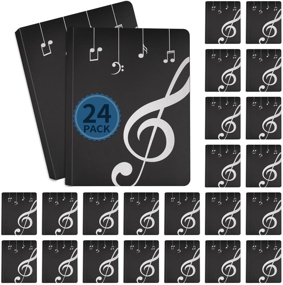 Music Folder Sheet Music Folders 24 Pack Bulk Binder Music Choral Storage Holder Band Folder (24)