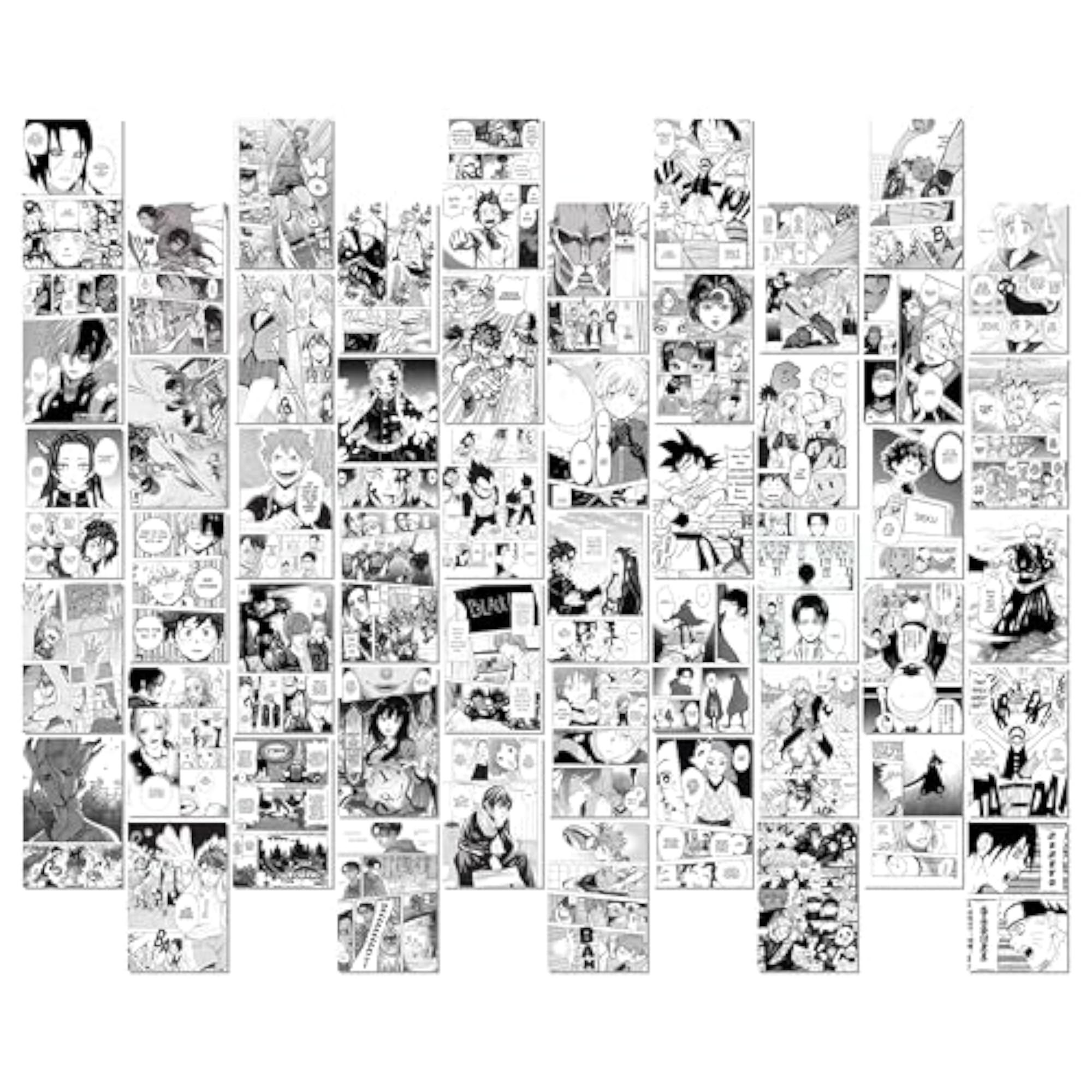 Anime Manga Inspired Wall Collage Kit, 50 PCS
