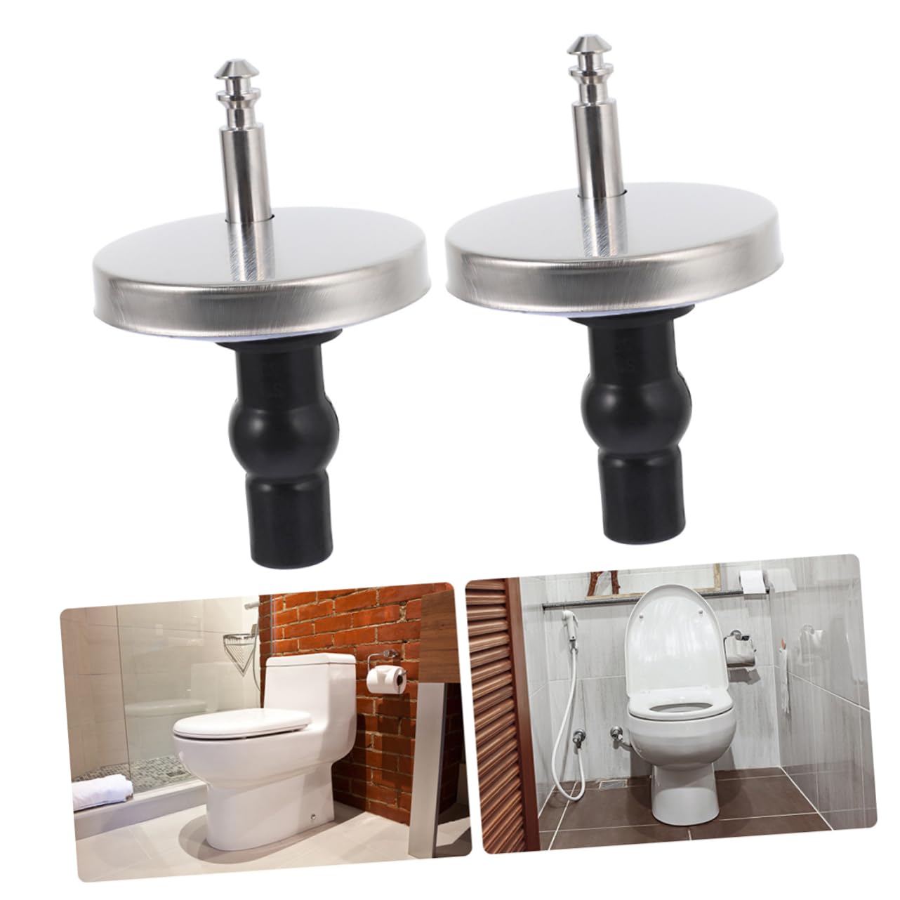 Gadpiparty 40piezas Inoxidable para Asiento De Inodoro Compatible Mayoría De Cubiertas De Inodoro Fijación y Estable De Bisagras para Tapa De WC