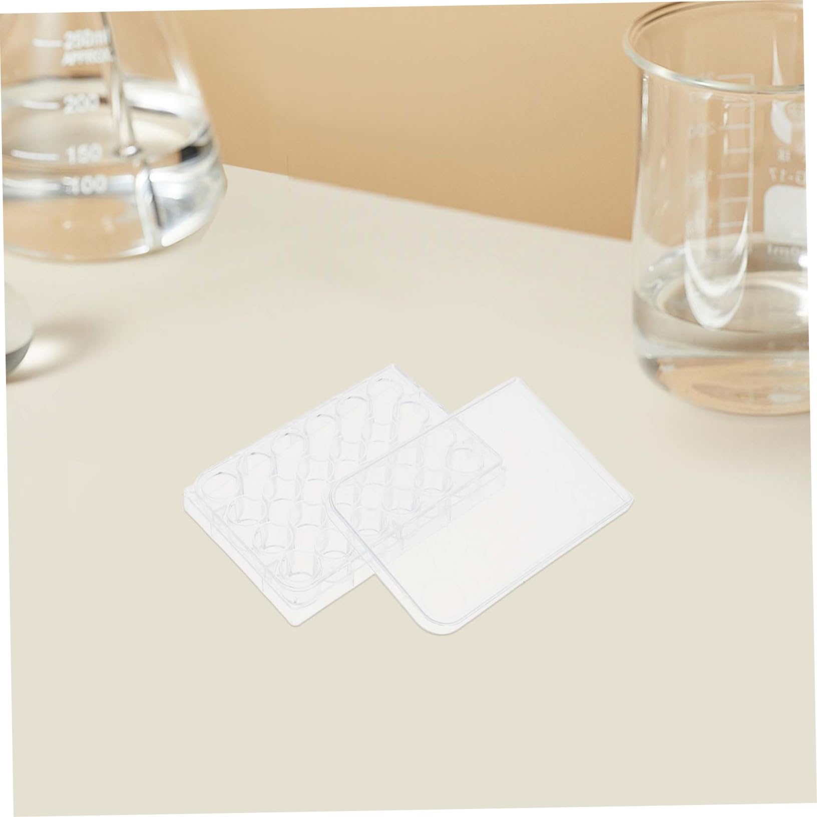Plaque de Culture Cellulaire pour Culture Tissulaire en Polystyrène 24 Trous Lot de 2pcs Conçue pour Analyse D'échantillons en Laboratoire