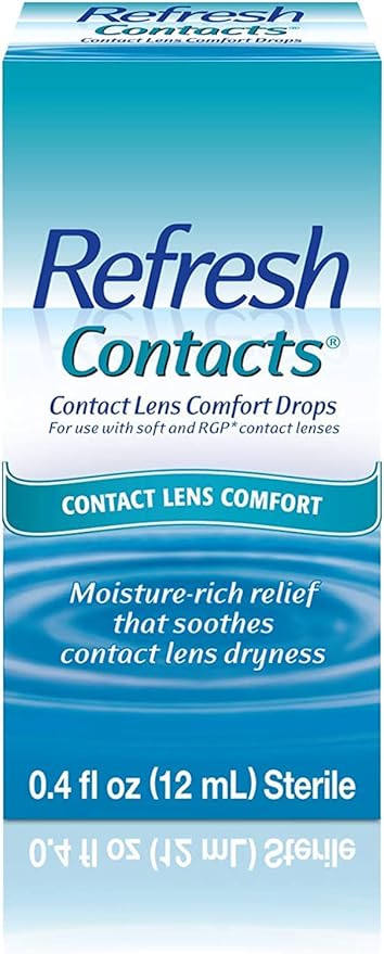 Allergan Refresh Soft Contacts, Contact Lens Comfort Drops - 0.4 Fl Oz (12 Ml) (Pack of 5)