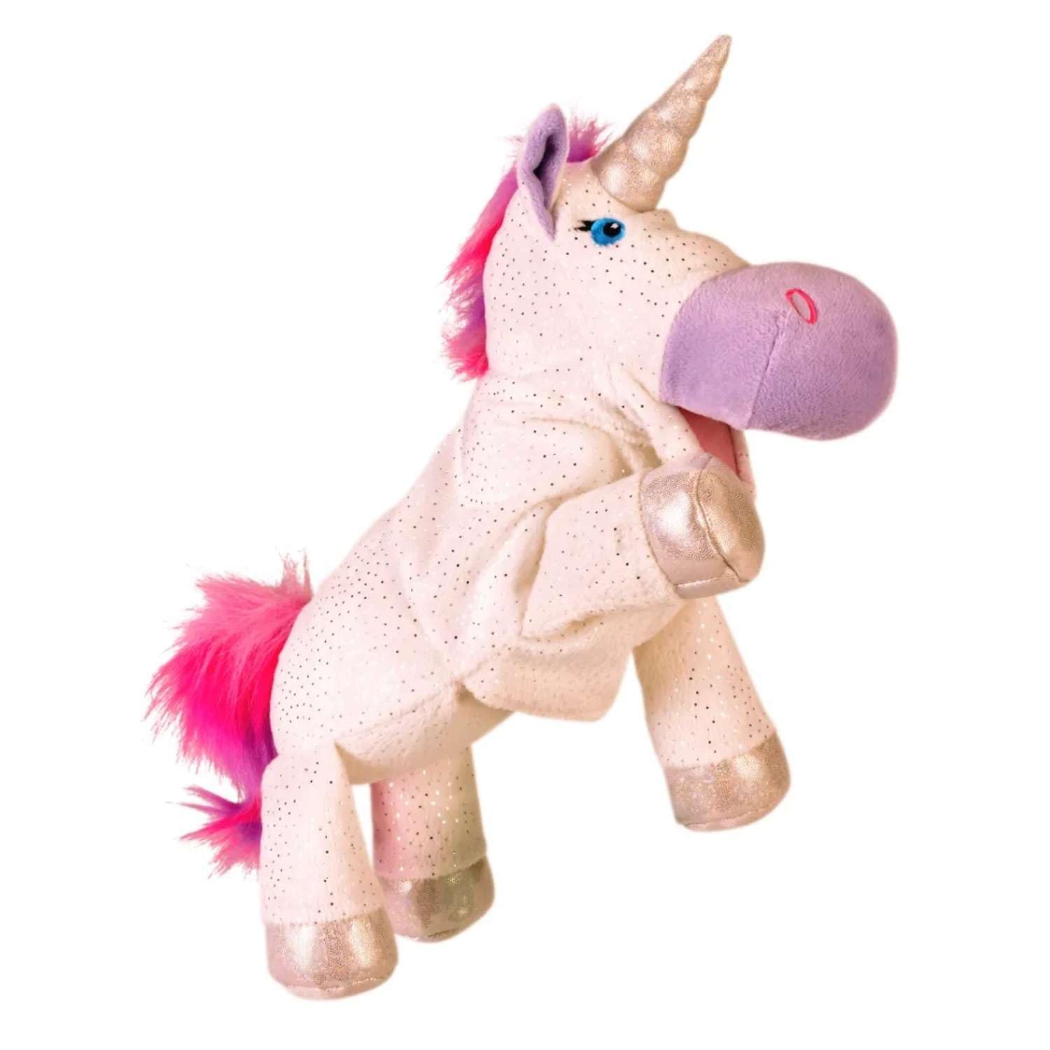 Fiesta Crafts Unicorn Hand Puppet Toy for Kids - Soft Hand Educational Plush Animal Puppet Toddler Toy for Development of Skills, Communications and Storytelling for Ages 3 to 9 Years โ image 1