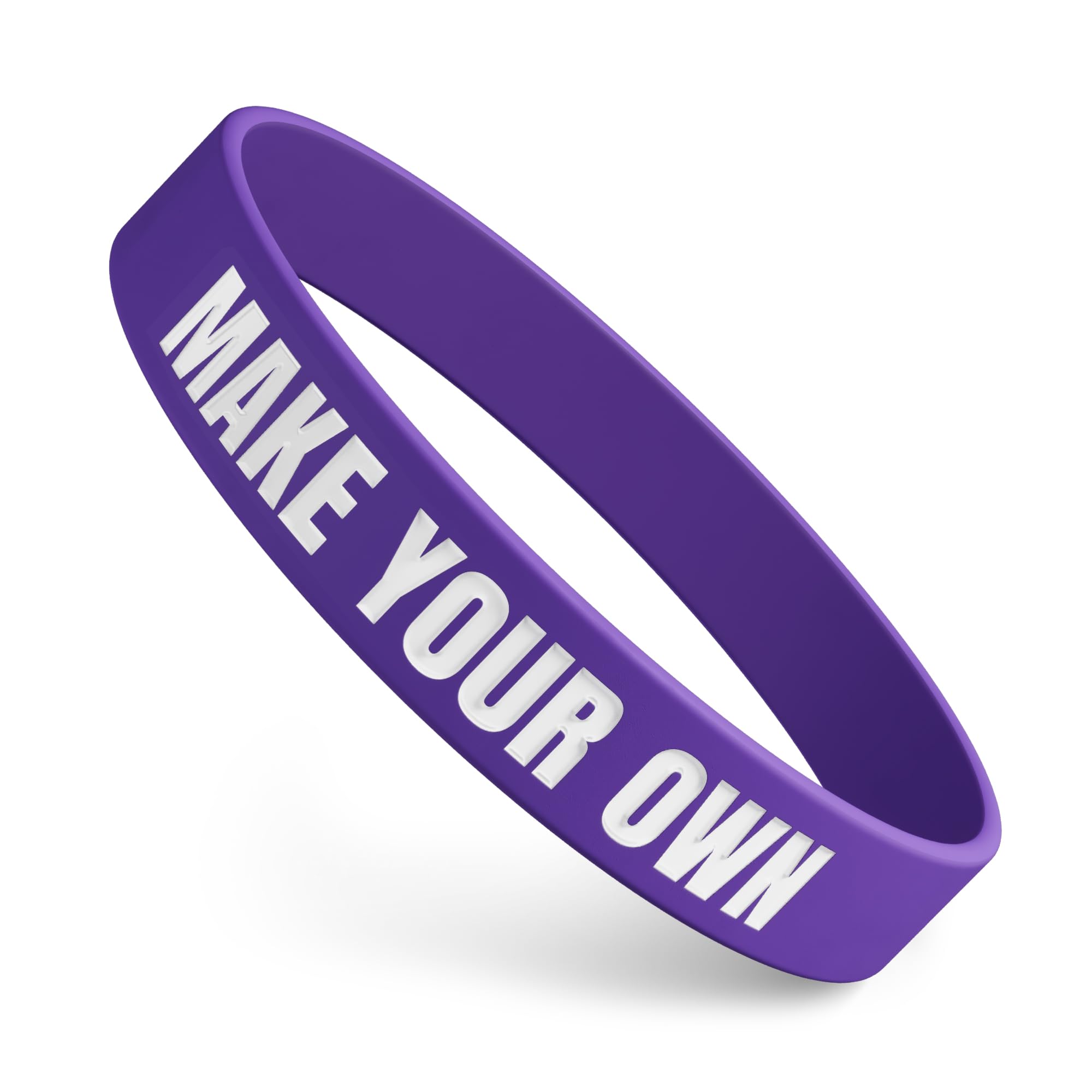 Custom Wristbands For Events, Fundraisers & Promotions | Add Text, Icons, & Logos | Bulk Rubber Bracelets | Classic 1/2” | 100% Silicone