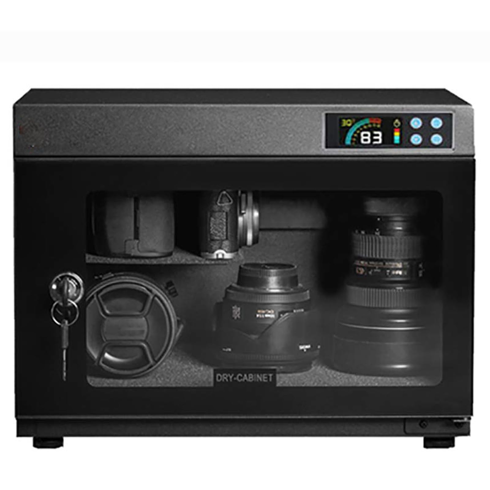 Armario desecante electrónico de 28 litros para Lentes de cámara: Caja de Almacenamiento automática a Prueba de Humedad con Control Digital de Humedad y luz LED.