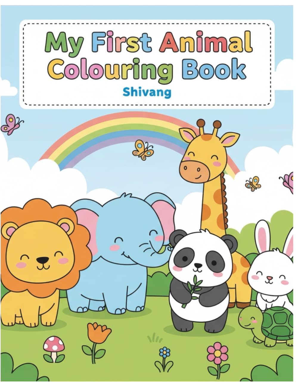 My first animal colouring book