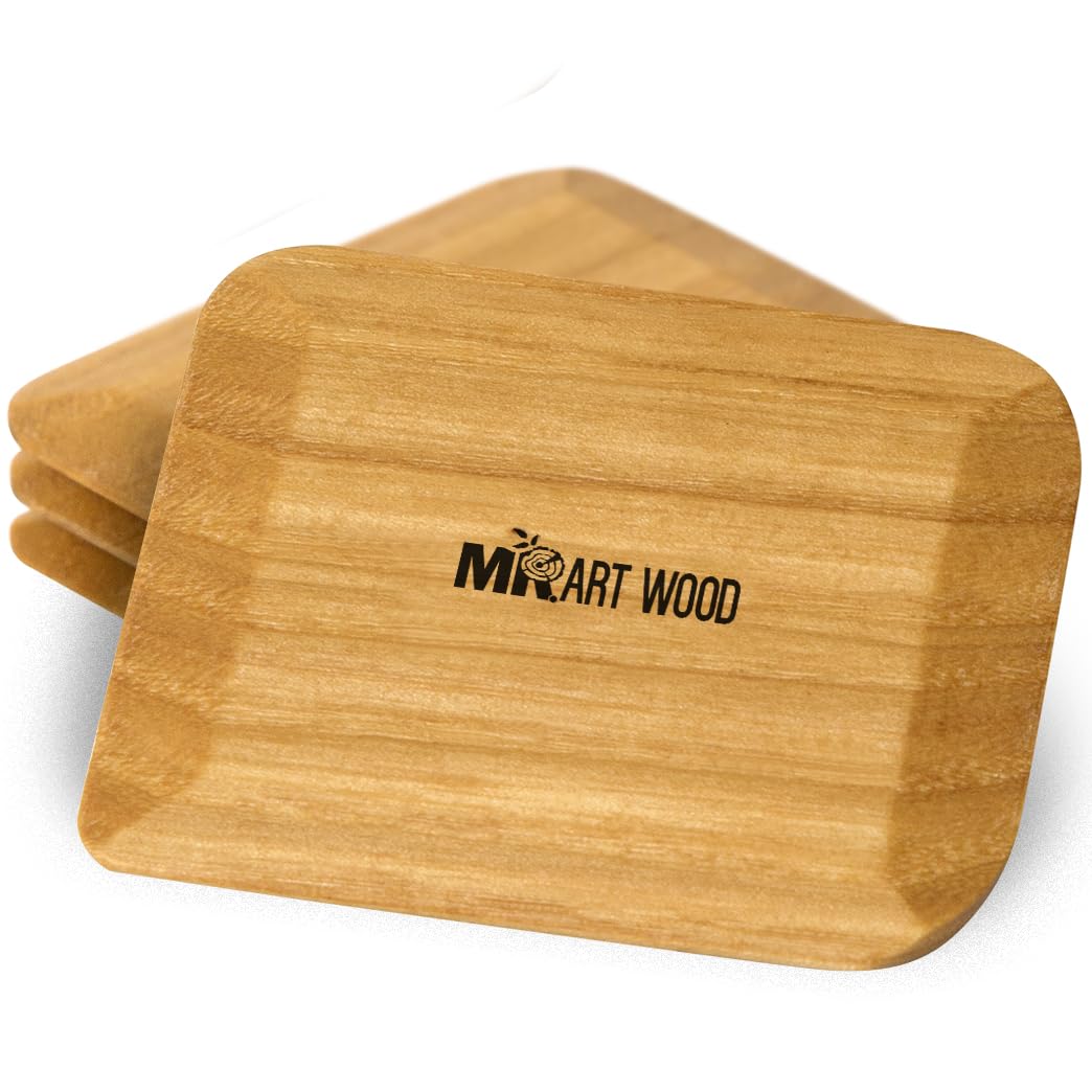 4 Pcs Wooden Pot & Pan Scrapers | Premium Ash Wood, Non-Scratch, Food-Safe | Ergonomic, Non-Toxic, Easy to Clean | Ideal for Baking and Dish-Safe