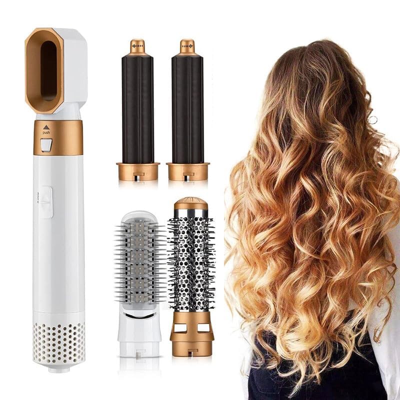 Image of Drumstone ( Special 10+6 Years Warranty ) 5-in-1 Hair Dryer Brush for Straightening, Curling, Volumizing & Blow Drying - Ladies Special Hair Styler with Negative Ion Technology, Valentine Gift