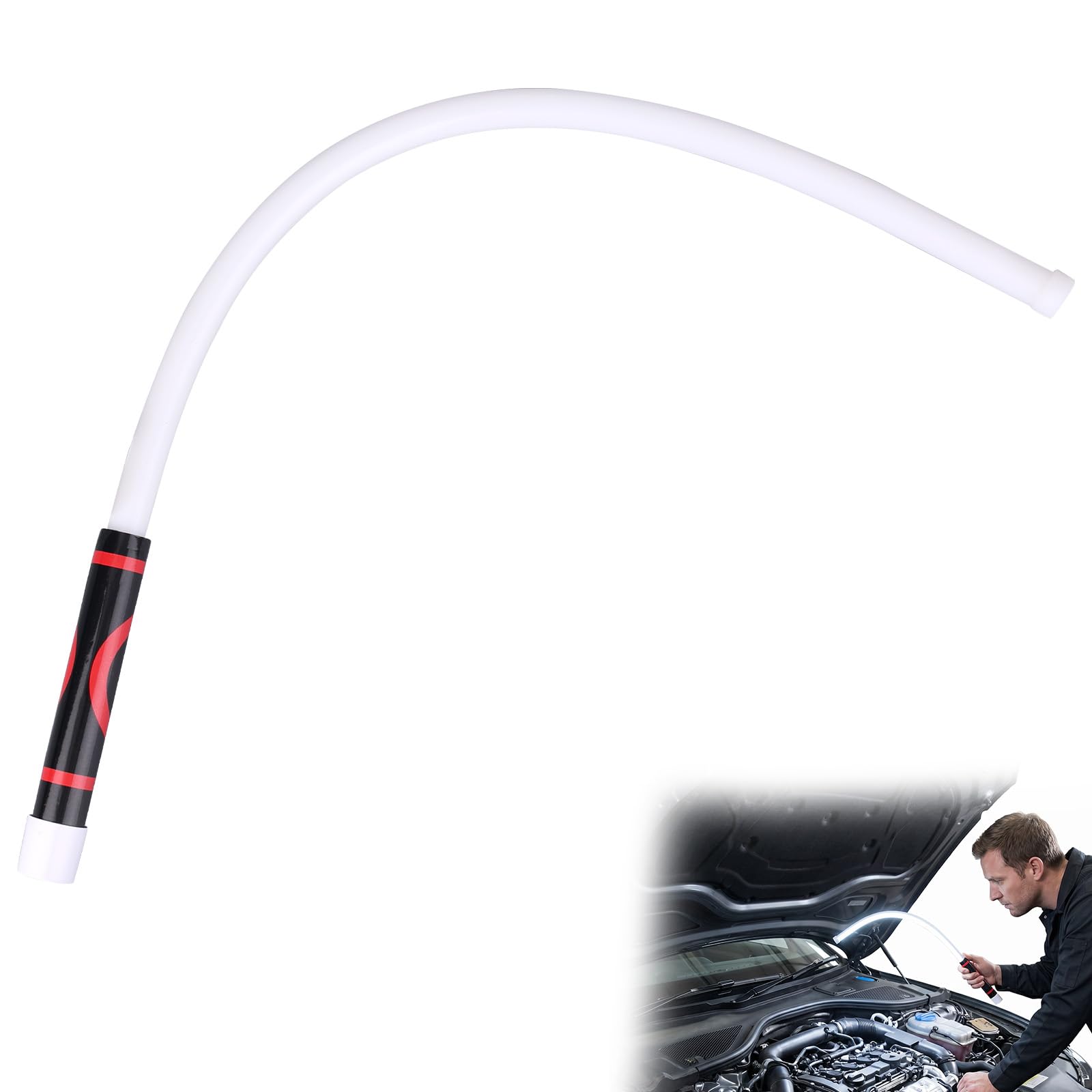 BTFO Flexible LED Flashlight Stick, 75cm/30in Premium Rechargeable & Bendable Mechanic LED Work Light with 3 Lighting Modes Suitable for Automotive Repair & Lighting in Tight Spaces