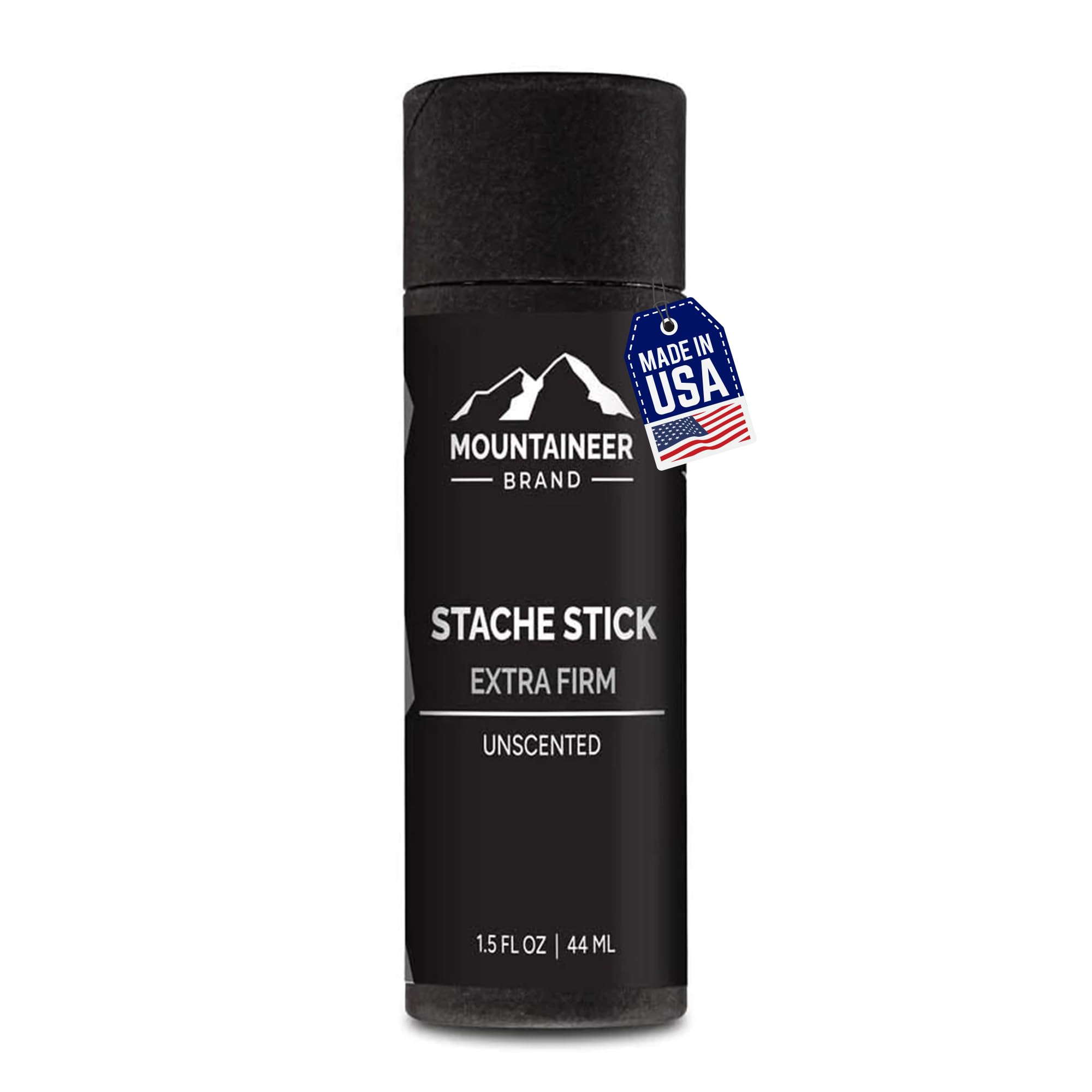 Mountaineer Brand Stache Stick | Mustache Wax for Men | 100% Natural Beeswax and Plant Based Oils | Grooming Beard Moustache Wax | Smooth, Condition, Styling Balm | Extra Firm Hold 1.5oz