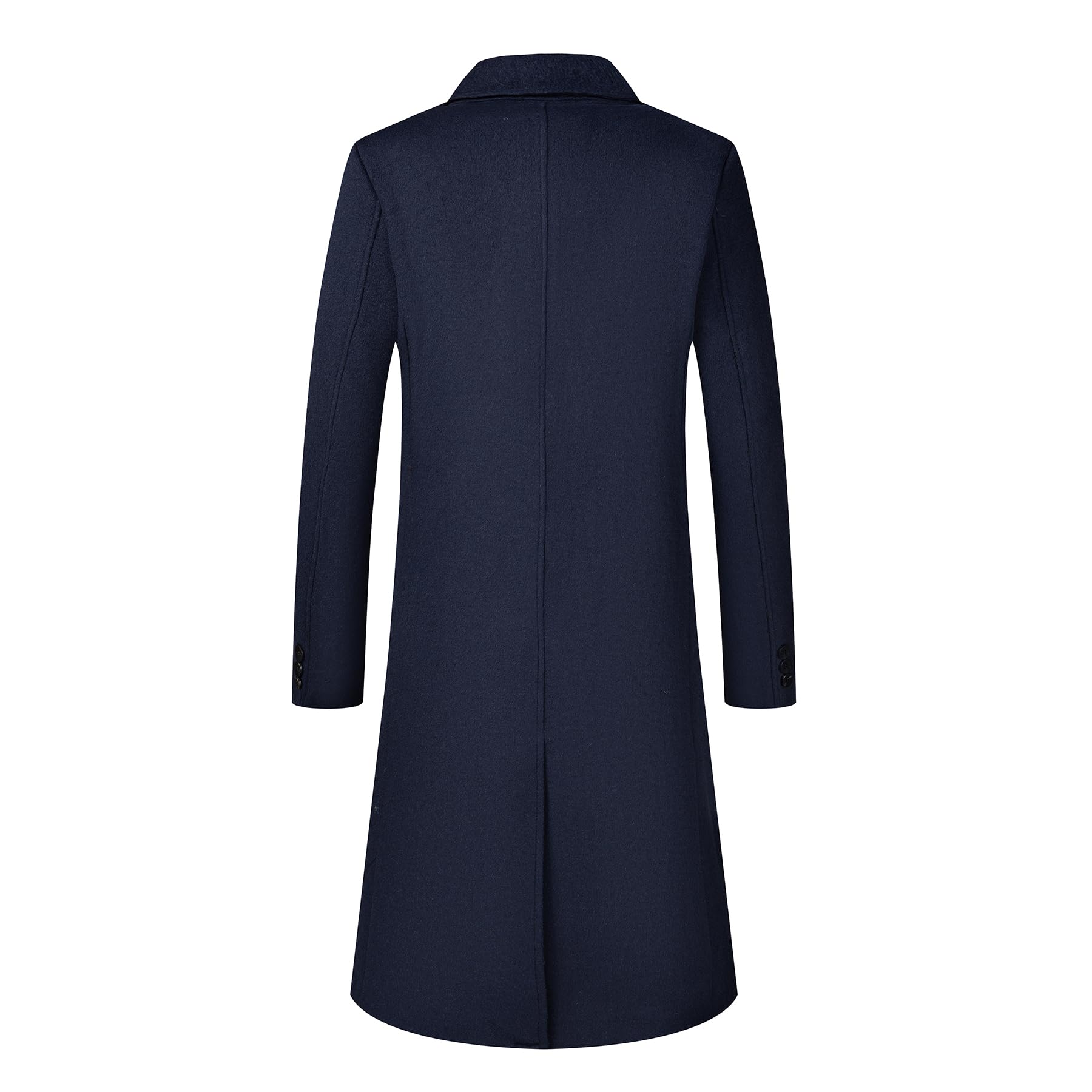 Allthemen Cappotto da Uomo Invernale Lungo Trench Coat Doppiopetto Caldo Casual Lana Coat Slim Fit Business Outerwear a Vento