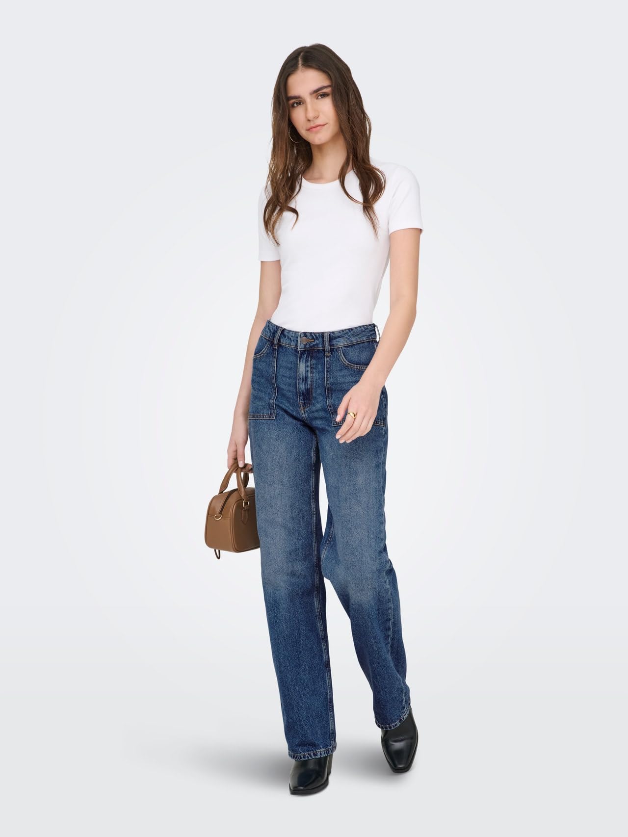 JDY - Jdymaya HW Wide Jeans MB 1026 DNM Noos, Maya HW Wide Jeans MB 1026 DNM Noos Donna