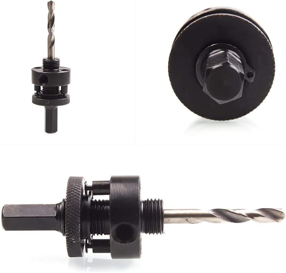 6 inch 150 mm Hole Saw for Cornhole Boards, 38mm Cutting Depth Corn Hole Drilling Cutter & Hex Shank Arbor for Cornhole Game/BI-Metal & HSS Heavy Duty Steel(Black)