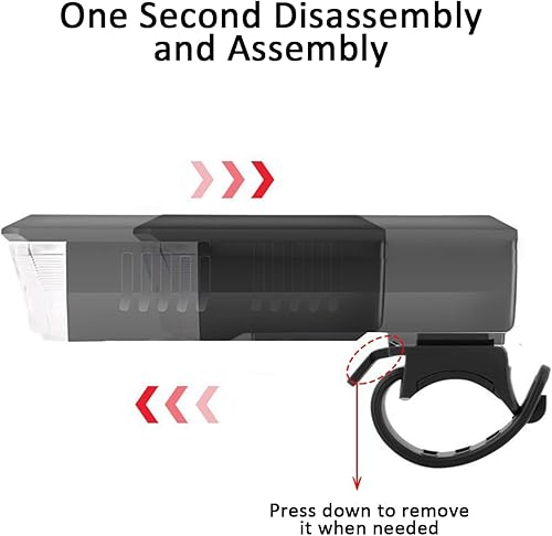 Miniatura 3 de Ultra Bright Bike Light, IPX4 Water Resistant Bicycle Headlight, USB Rechargeable, 3 Light Modes, Solar Powered LED Bicycle Lights Front for Kid