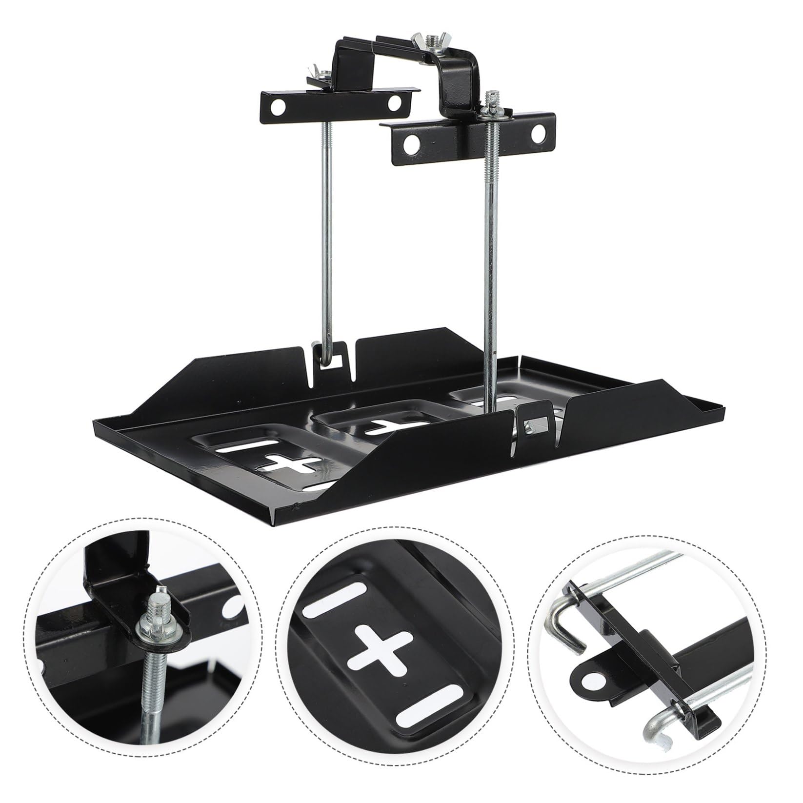 Support Fixation Batterie Voiture Maintien Sécurisé Antirouille Montage Facile pour Protection Batterie Auto Rack de Fixation Robuste pour Véhicules