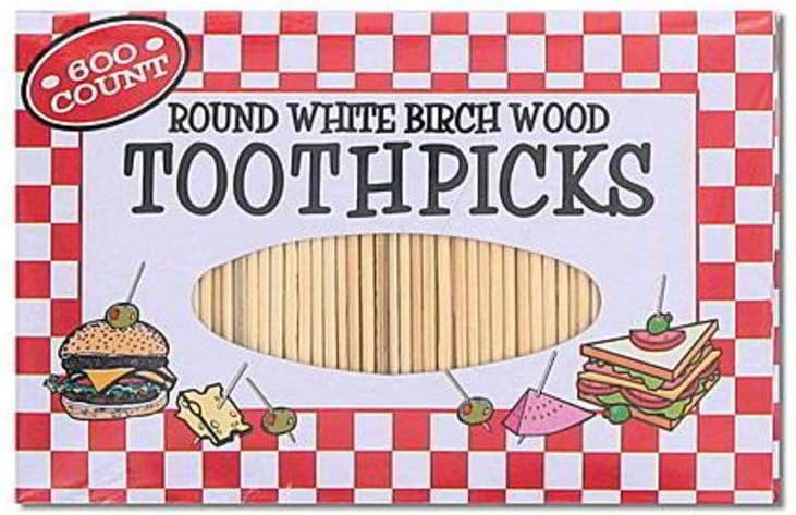 Bulk Buys HT876-24 2 1/2" Round Birch Wood Toothpicks - Pack of 24