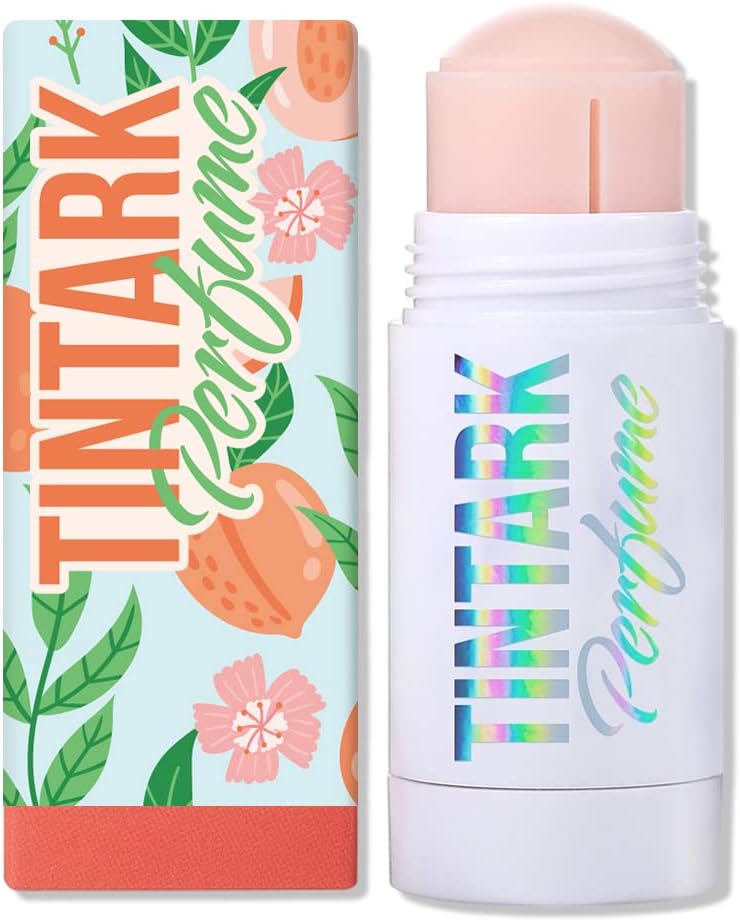 TINTARK Solid Perfume Stick, PEACHES & PREESIA, Portable Perfumes for