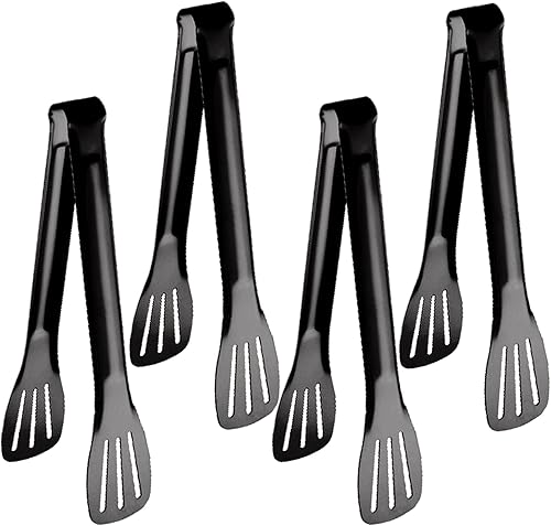 Miniatura 7 de IAXSEE 4 pinzas doradas de 9 pulgadas, de acero inoxidable, para ensaladas, bufé, aperitivos, postres, para fiestas de comida (9 pulgadas, 4 dorados)