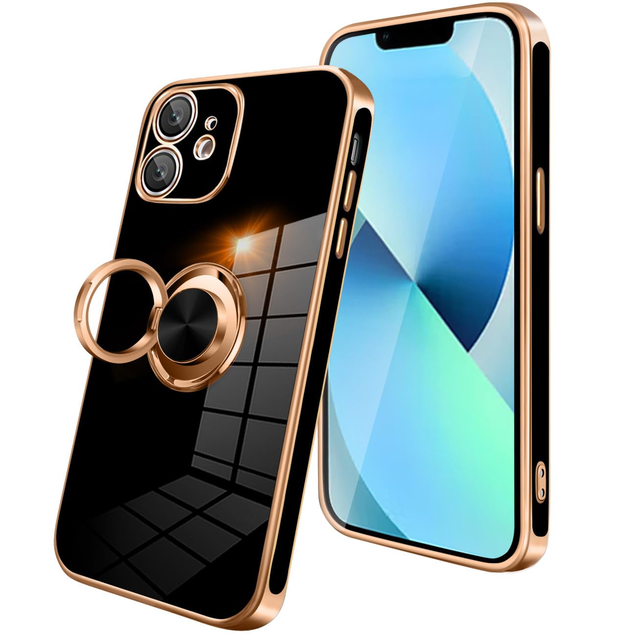 iphone 12 mini 64GB ケース　リング付き Amazon.co.jp: KEHUALLE iPhone 12 Mini ケース リング付き