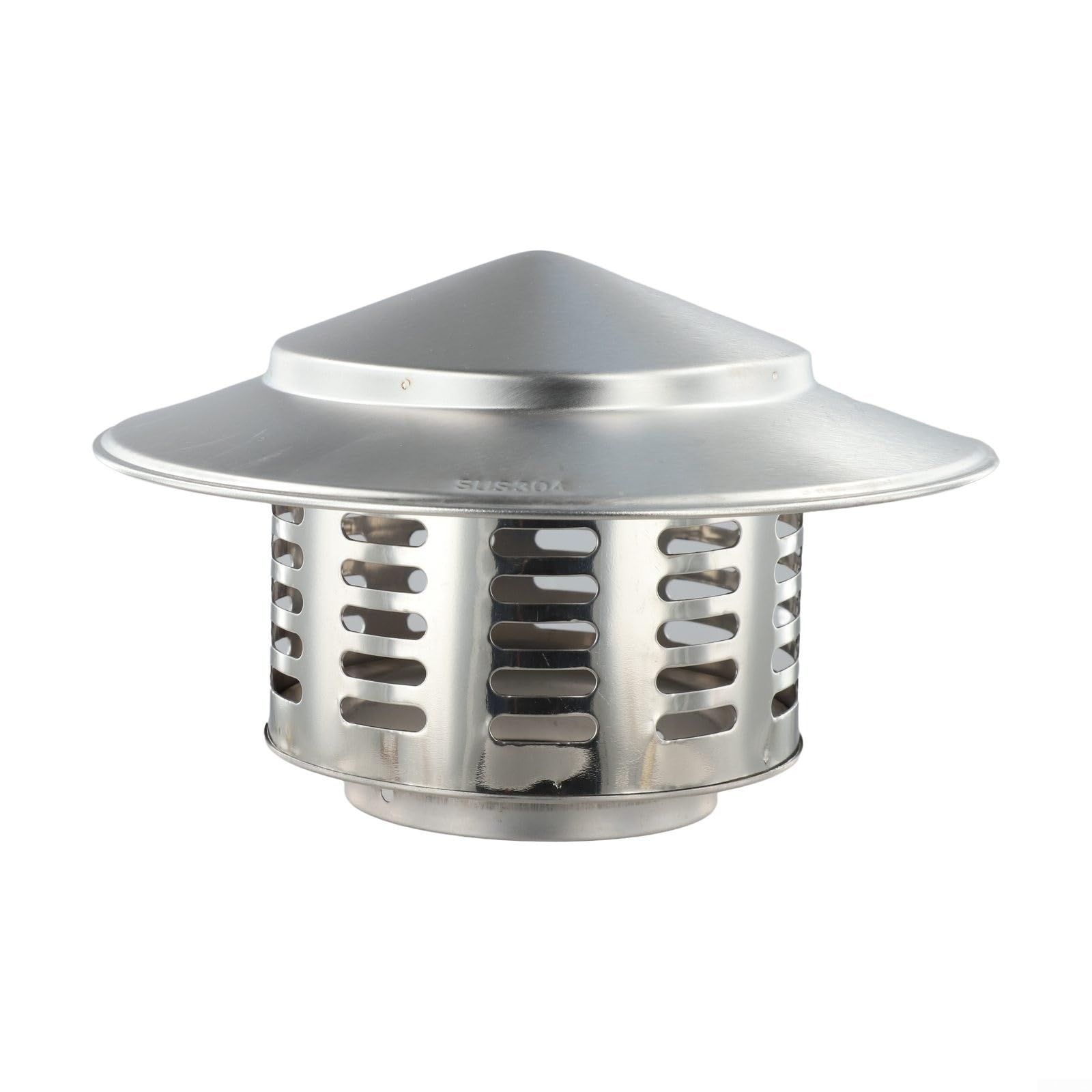 Extracteur de chemine 200mm anti pluie en inox 304 avec bord securise
