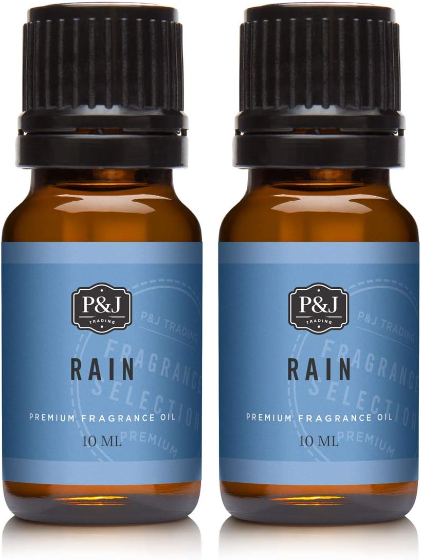 P&J Fragrance Oil | Rain Oil 10ml 2pk - Candle Scents for Candle Making, Freshie Scents, Soap Making Supplies, Diffuser Oil Scents
