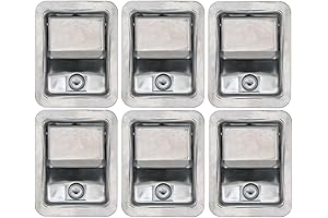 Set of 6 Stainless Steel Rotary Paddle Latches and Gaskets for Reading Utility Body Doors