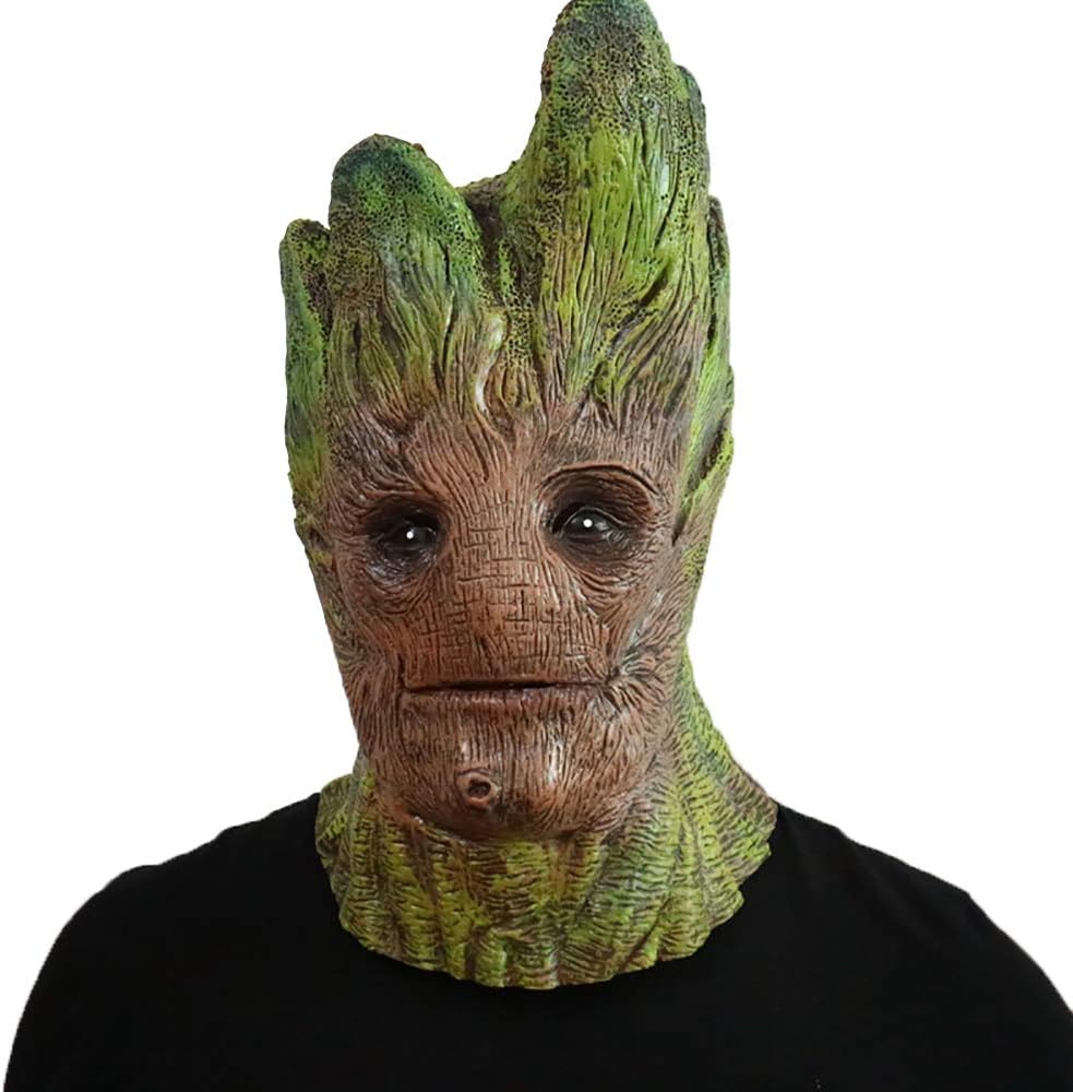 Groot Mask, Halloween Party Cosplay Costume Full Head Lautx Helmet Mask for Adult