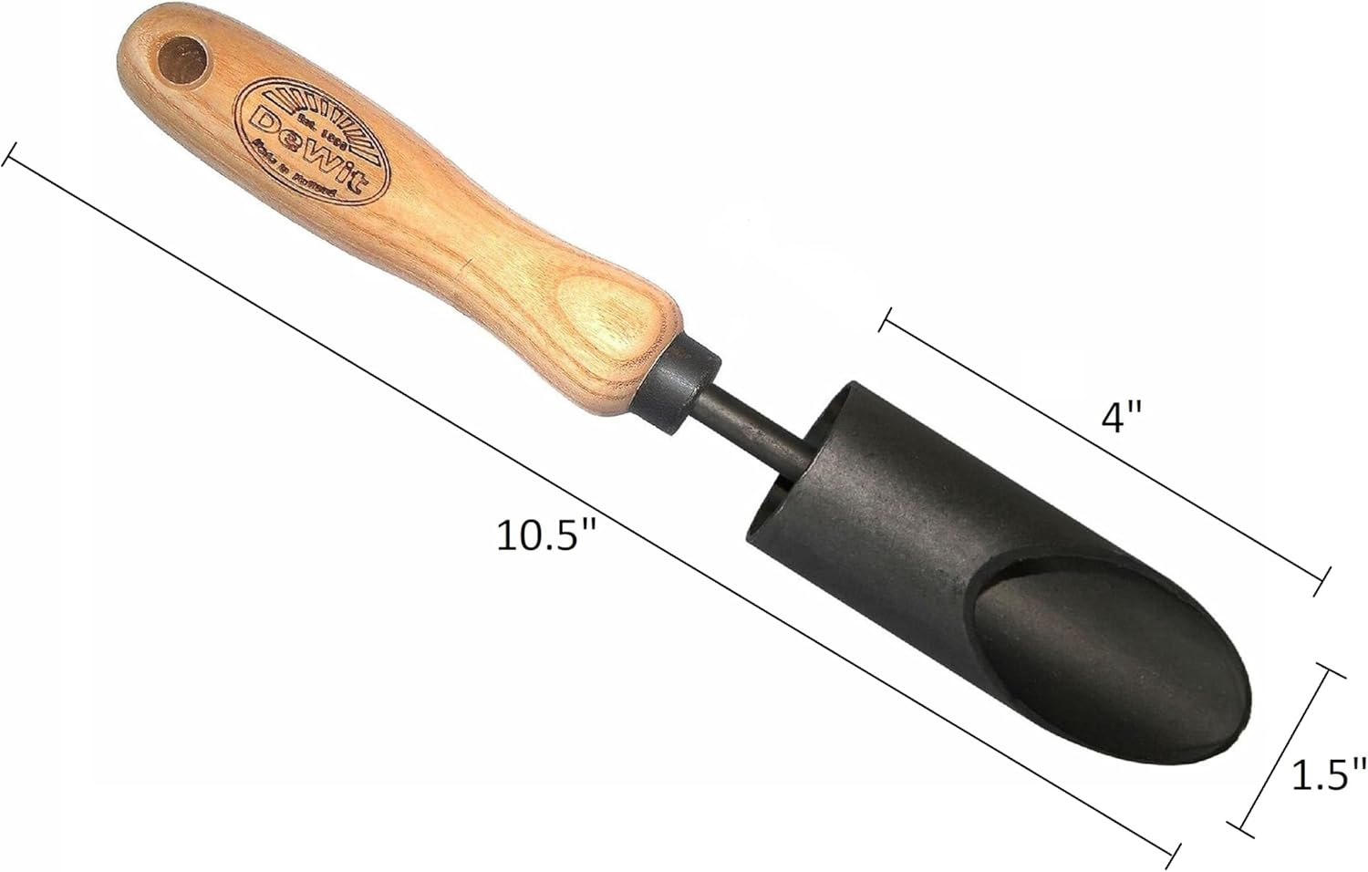 DeWit Crocus Bulb Planter – Hand Tool for Easy Small Bulb Planting, Tempered Boron Steel with Ash Hardwood Handle