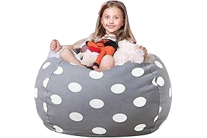 Wekapo Storage Bean Bag Chair Cover | Premium Stuffed Animal Beanbag for...