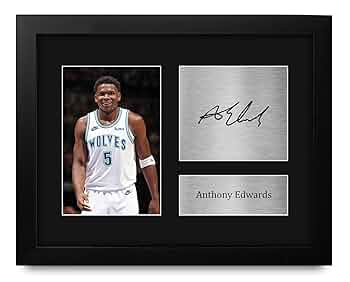 ファングッズ Anthony Edwards Autographed Basketball Anthony Edwards Minnesota Timberwolves Autographed Wilson