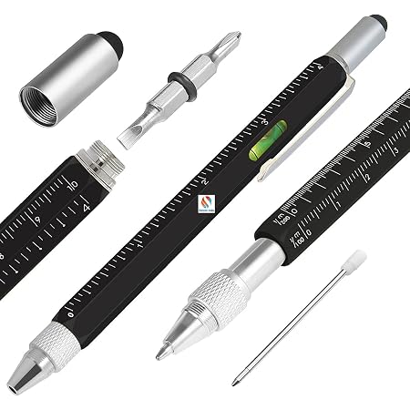 Bitnex Multifunction Tool Pen, 6 in 1 Tool with Ballpoint Pen, Touch ...