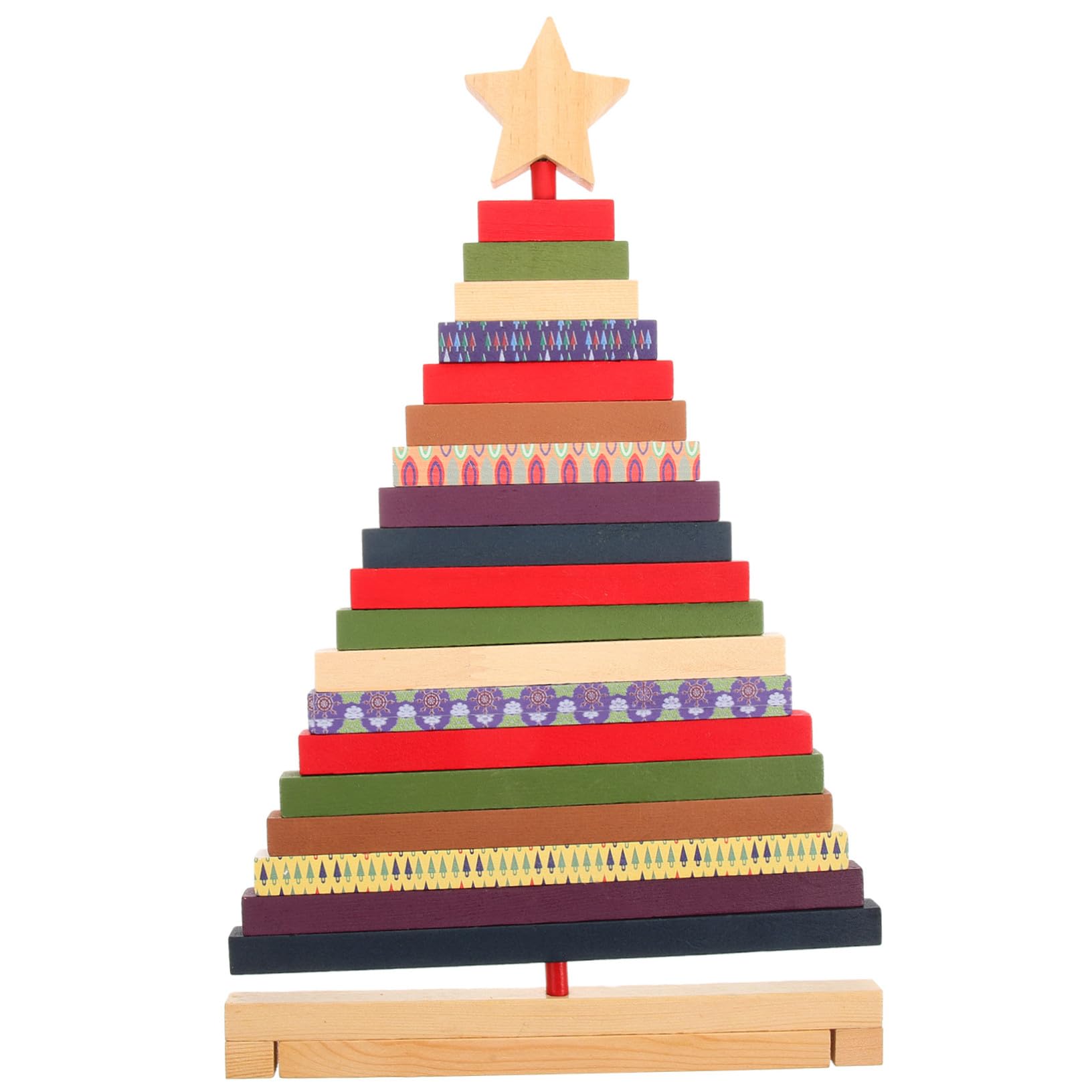 Árbol De Navidad Artesanal Giratorio De Madera Decoración para Mesas y Ventanas Adorno para Oficinas y Eventos Navideños