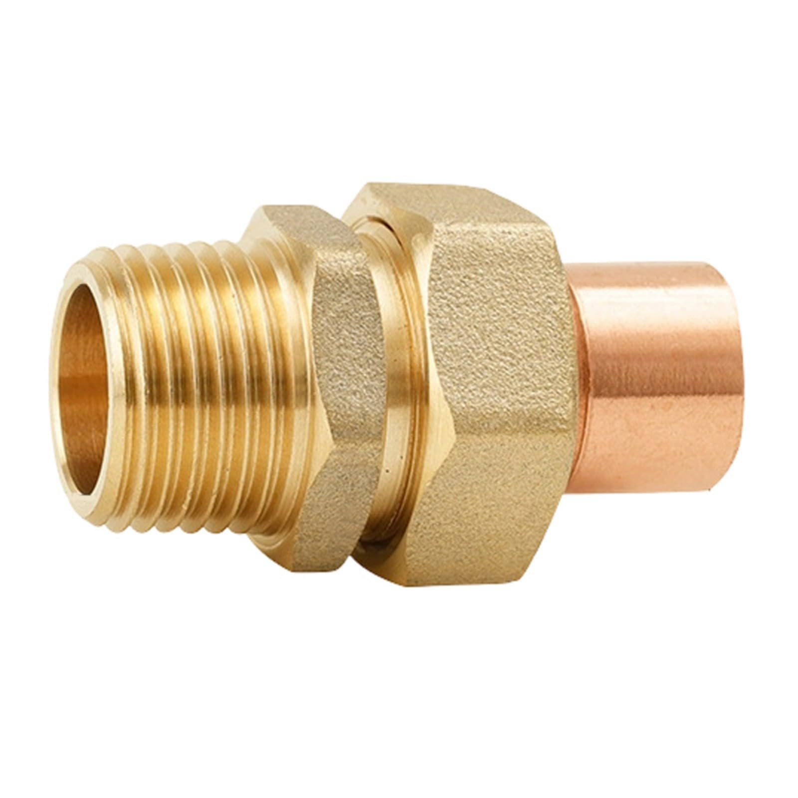 Zbiianxer 1/2 Brass Pipe Union Replacement End Feed Plumbing Fitting Coupler For Hvac Hot Cold Water Agricultural Irrigation End Feed Fitting Replacement Agricultural Water Supply Maintenance