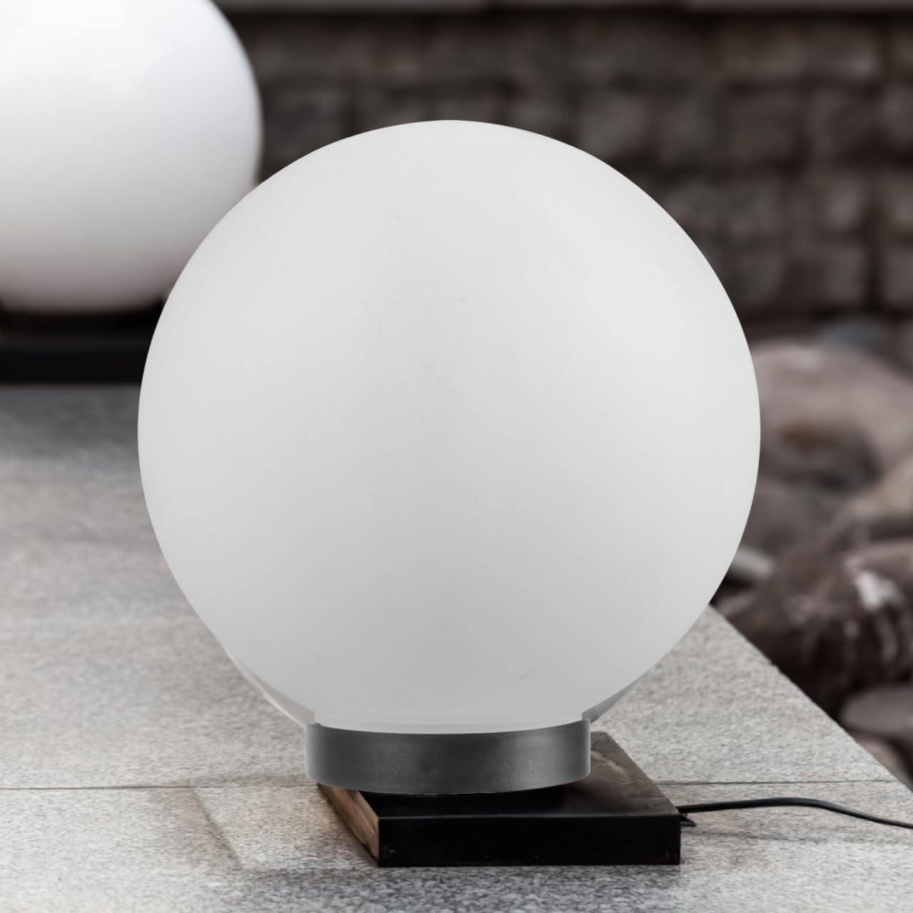 Mikikit Outdoor Lamp Cover 20cm Acrylic Globe Lamp Shade Replacement Light Shade Easy Install Garden Decor - Image 2