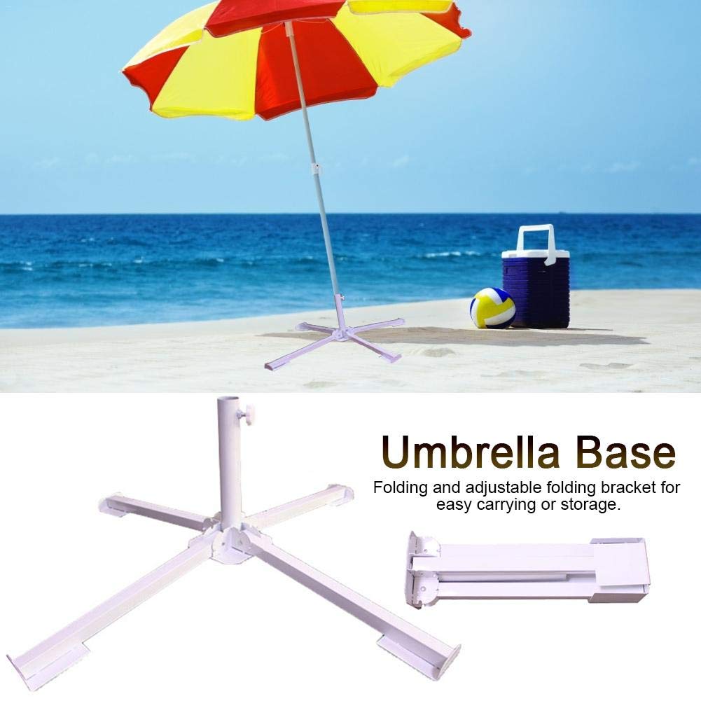 Destinely Portable Garden Parasol Bases Heavy Duty Umbrella Stand Folding Cross Sun Umbrella Base for Outdoor Beach Sunshade Fixed Umbrella Base New Arrival